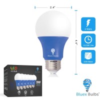 6 Pack Bluex Led A19 Blue Light Bulb 6W 50Watt Equivalent Dimmable E26 Base Blue Led Blue Bulb Party Decoration Porch H