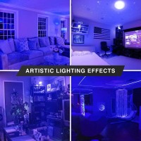 6 Pack Bluex Led A19 Blue Light Bulb 6W 50Watt Equivalent Dimmable E26 Base Blue Led Blue Bulb Party Decoration Porch H