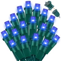 Lamphome 100 Count Blue - String Lights - 21.6Ft Led Christmas Lights, Mini Led Lights For Indoor Outdoor Home Holiday Party Wedding Independence Day Decoration