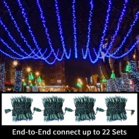 Lamphome 100 Count Blue - String Lights - 21.6Ft Led Christmas Lights, Mini Led Lights For Indoor Outdoor Home Holiday Party Wedding Independence Day Decoration