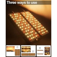 Dommia Grow Lights For Indoor Plants 3 Pack Full Spectrum Led Grow Light With Auto On Off Timer 132 Leds Sunlike Plant Light