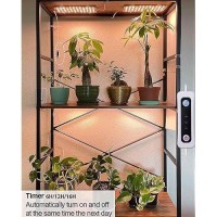 Dommia Grow Lights For Indoor Plants 3 Pack Full Spectrum Led Grow Light With Auto On Off Timer 132 Leds Sunlike Plant Light