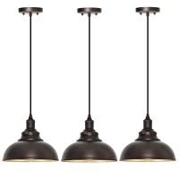 Alaislyc 3Pack Farmhouse Pendant Light Adjustable Pendant Lighting For Kitchen Island Industrial Hanging Barn Pendant Lights Ov