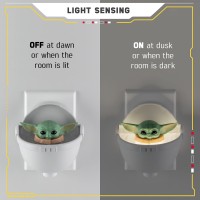 Star Wars Led Night Light Baby Yoda Floating Carrier Plugin Dusktodawn Sensor The Mandalorian Grogu Ulcertified Cute