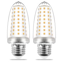 Szhzs E26 10W Led Corn Bulb 100W Equivalent Incandescent, Standard Medium E26 Base Chandelier Light Bulbs 1000Lumens, Non-Dimmable Bulb Warm White For Indoor Home Household Lighting 2-Pack