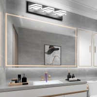 Ralbay Matte Black Vanity Light Fixtures 3 Lights Up And Down Led Modern Bathroom Vanity Lights Over Mirror Acrylic Black Bath W