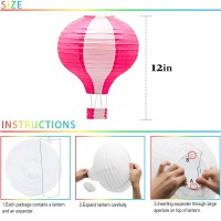 Hanging Hot Air Balloon Paper Lanterns Set Party Decoration Birthday Wedding Christmas Party Decor Gift 12 Inch Pack Of 8 Pie