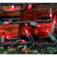 Lamphome Superbright Extendable Red Christmas Lights Decoration 150Lights 319Ft Ul Certified Mini Bulb String Lights Set For O