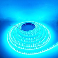 Suyooulin Led Strip Lights, Smd 2835 Led Strip, Dc12V 1200Leds 16.4Ft 26000Lm High Density Led Light Strips Tube Waterproof Ip67, 3 Times Brightness Than Smd3528 Led Strip, Ice Blue