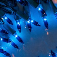 Yuletime 200 Blue Christmas Lights Pack Of 2 Strands Of 21 Ft 100 Count Ul Certified Incandescent Mini String Light Blue Gre