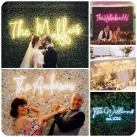 Custom Neon Signs For Wall Decor Large Personalized Led Neon Lights Sign For Bedroom Wedding Birthday Party Neon Sign Customizab