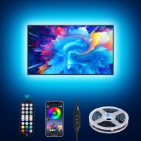 Daymeet Tv Led Lights, Led Lights For Tv Led Backlight, 13.1Ft Tv Led Light Strip For 45-60 Inch Tv Behind Lighting, Rgb Led Tv Light With Remote, Music Sync Bluetooth App Control Usb Powered