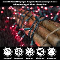 Lamphome Superbright Extendable Pink Christmas Lights Decoration 300Lights 638Ft2Pk Of 150L Ul Certified Mini Bulb String Li