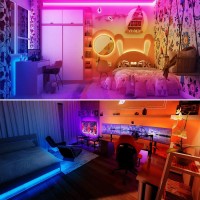 Tjoy 100 Ft Led Strip Lights With 44 Key Remote, Multi-Color Rgb Smd5050 Led Lights, 12 Volt Color Changing Led Light Strip For Bedroom,Room,Tv,Diy Decor(44 Key Remote Control +50 Ft X2+Indoor Only)