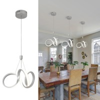 Viruhaka Dimmable Modern Led Chandelier For Kitchen Island Round Pendant Light, Flush Mount Modern Simple Irregular Ring Pendant Light Fixture For Bedroom, Living Room, Dining Room, 4000K(15W)?,Chandelier For Kitchen Island Round Pendant Light Flush Mount