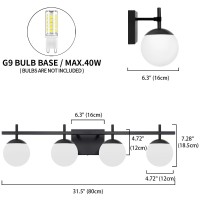 Zsmihdoh Bathroom Light Fixtures Over Mirror Mid Century Modern Bathroom Vanity Light Globe Bathroom Lighting Fixtures With Mi