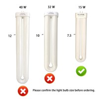 2 Pack Ful15W Bl Bf35 Fluorescent Black Light Bulb Replacement Compatible Flowtron Bk15Dhemiua Zap T6 Problackflag Bb15Wh