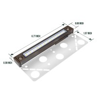 Gkoled 68 Inch Led Low Voltage Outdoor Hardscape Light Light Module Replaceable Retaining Paver Wall Step Lighting 2700K 15