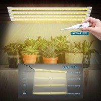 Mosthink Grow Light Strips 4 Packs, 40W Full Spectrum Grow Lights For Indoor Plants, Sunlight Growing Lamp With Auto Timer 3/6/12 H,3 Extension Cables (Separate Plant Light Bar)