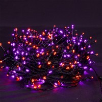 Dazzle Bright Purple And Orange Halloween Lights 66Ft 200 Led Halloween Lights Outdoor With 8 Modes Waterproof Halloween Decor