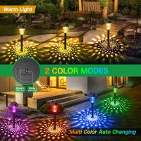 Ensli Solar Pathway Lights 8 Pack Bright Color Changingwarm White Solar Lights Outdoor Waterproof Solar Garden Lights Outdoor