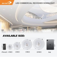 6 Inch Recessed Led Commercial Downlight With Jbox Wattage Adjustable 121620W 3 Color Selectable 3000K5000K 120277V 010V