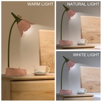 Magickk Flower Led Desk Lamp Cordless Table Light Adjustable Gooseneck Dimmable Touch Rechargeable Battery Student Bedroom Room