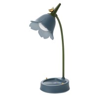 Flower Led Desk Lamp Cordless Table Light Adjustable Gooseneck Dimmable Touch Rechargeable Battery Student Bedroom Room Lighting