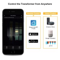 Suraielec 200W Smart Low Voltage Transformer Schedule And Timer 24Ghz Wifi Landscaping Light Transformer Work With Alexa