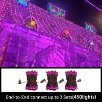 Lamphome Superbright Extendable Purple Christmas Lights Decoration 150Lights 319Ft Ul Certified Mini Bulb String Lights Set Fo