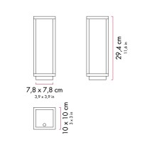 Zafferano Home Pro Led Table Lamp Rust Touch Onoff Touch Dimmable Powder Coated Aluminum Ip54 Protection Indooroutdoor