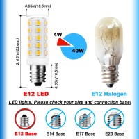 Ziomitus Dimmable E12 C7 Candelabra Led Light Bulbs 4W, E12 25W-40 Watt Halogen Equivalent, 3000K Warm White T6 Small Base 120V E12 Led Bulbs For Ceiling Fan Light Salt Lamp,450Lm(5Pack)