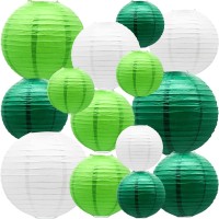 Round Chinese Paper Lanterns Decorative 14Pcs Wedding Birthday Party Valentines Day Baby Showers Decoration Violetround Green