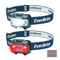 Everbrite Headlamp, 2 Pack Kids Headlamp With Red Light And Memory Function, Head Lamp For Adults And Kids With 5 Modes, Bright Headlamps For Camping, Running, Batteries Included