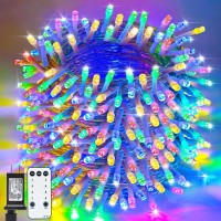 Zhouduidui Christmas Lights Outdoor, 800Led 330Ft Multicolor String Lights 8 Modes Timer Plug In Waterproof Indoor Outdoor Christmas Lights For Christmas Wedding Garden Yard Party Tree Decoration