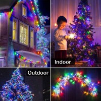 Zhouduidui Christmas Lights Outdoor, 800Led 330Ft Multicolor String Lights 8 Modes Timer Plug In Waterproof Indoor Outdoor Christmas Lights For Christmas Wedding Garden Yard Party Tree Decoration