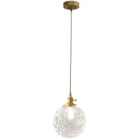 Zzzhs Japanese-Style Design Pendant Lights Wrought Iron Glass Height Adjustable Pendant Lamps E27 Base Chandelier Elegant Simple Suitable For Studyroom Tea Room Suspension Light (Color : Clear)