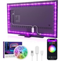 Ghome Smart Sl1 Tv Led Backlight, Smart Wifi Strip Light Compatible With Alexa And Google Home, App Control, Music Sync 16 Million Rgb Red Green Blue 9.2Ft St1-B