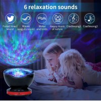 Ocean Wave Projector, Night Light Lamp12 Led Remote Control Timer 8 Colors Changing Led Kids Night Light Projector For Baby Children Adult Bedroom Living Room Decorations