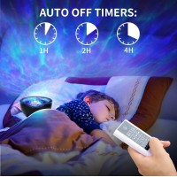 Ocean Wave Projector, Night Light Lamp12 Led Remote Control Timer 8 Colors Changing Led Kids Night Light Projector For Baby Children Adult Bedroom Living Room Decorations