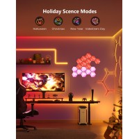 Govee Glide Hexa Pro Light Panels Rgbic 3D Hexagon Wall Lights Wifi Led Creation Light With Music Sync Works With Alexa Goog