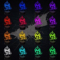 Pwwj Batman 3D Night Light Acrylic Led 16 Color Changing Touch With Remote Control The Batman Lamp Batman Stuff For Boys Room De