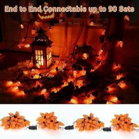 Odeetronic Orange Lights 33Ft 50 Led C9 Orange Christmas Lights Connectable 120V Ul Certified Plugin Indooroutdoor Orange Str