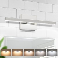 Volisun Modern Bathroom Vanity Light 15.7 Inch, 9W Dimmable 5Cct Led Bathroom Light Fixture Over Mirror, Chrome Bar Wall Lights For Bathroom Mirror Cabinets Bedroom-Etl Certificated