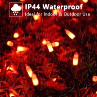 Odeetronic Orange Halloween Lights 2163Ft 100 Count Orange Incandescent Lights Connectable Plugin Outdoor Orange Lights Mini