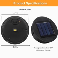 2 Pack Solar Lights Replacement Top Solar Light Parts Led Solar Panel Lantern Lid Lights Outdoor Lantern Solar Replacement Pa