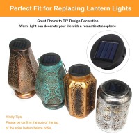 2 Pack Solar Lights Replacement Top Solar Light Parts Led Solar Panel Lantern Lid Lights Outdoor Lantern Solar Replacement Pa