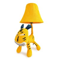 Herbestbay Bedside Lamp, Yellow Tiger Creative Design Table Lamp For Living Room, 19 Inch Tall Hand-Stitched Toy Small Table Lamp, Package Come With An E26 Led Bulb (Yellow Tiger)