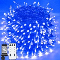 Zhouduidui Blue Christmas Lights Outdoor, 800Led 330Ft Blue String Lights, 8 Modes Plug In Waterproof Indoor Outdoor Christmas Lights For Christmas Wedding Party Bedroom Garden Yard Tree Decoration