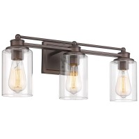 Bathroom Light Fixtures Hwh 3Light Vanity Light Fixture Over Mirror Industrial Wall Sconce Lighting Oilrubbed Bronze Finish